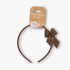 Bandolete fina com laço Castanho