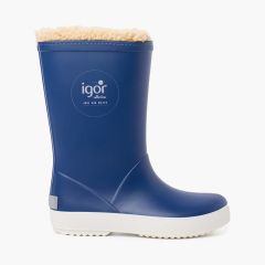 Galochas Forro Interior para Crianças Azul Jeans