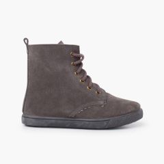 Bota pelo atacadores fecho-éclair lateral Cinzento