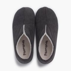 Pantufas fechadas de bombazine Cinzento