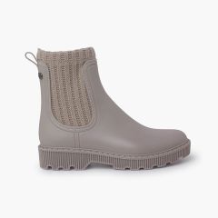 Botins galocha mulher soho lã Marfim