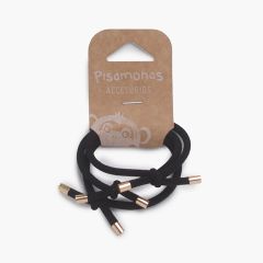 Elásticos para o cabelo Preto