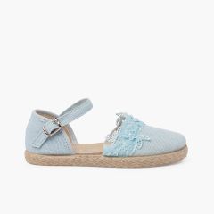 Alpercatas renda cerimonia Azul Céu