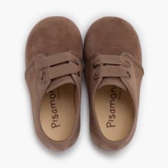 Bluchers tipo camurça atacador gorgorão Taupe
