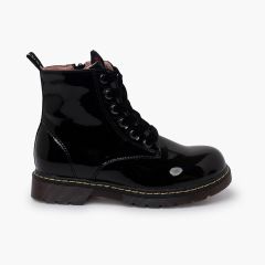 Botas atacadores veludo tipo verniz Garvalín Preto