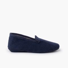Pantufas tipo kung-fu bombazine Azul Marinho