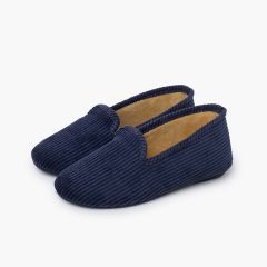 Pantufas tipo kung-fu bombazine Azul Marinho