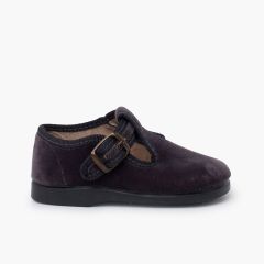 Pepitos veludo fivela Cinzento