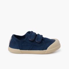Sapatilhas biqueira barefoot fecho aderente Azul Marinho