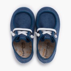 Sapatos vela wallaby sola fina atacadores elásticos Azul Marinho