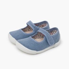Merceditas barefoot tira aderente sola branca Azul