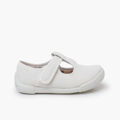 Pepitos barefoot tira aderente sola branca Branco