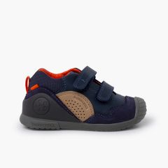 Sneakers Biomecanics pele e camurça Azul Marinho