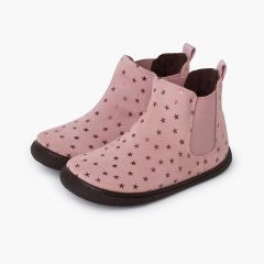 Botas barefoot elásticos estrelas Rosa