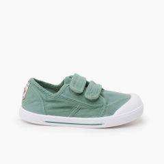Sapatilhas lona barefoot wide sola risca Verde matcha