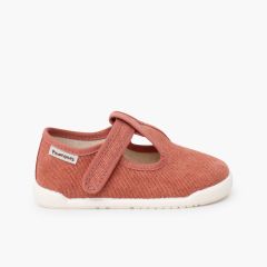 Pepitos barefoot lona canvas tira aderente Argila