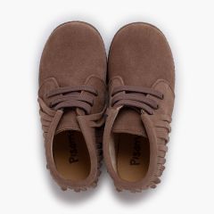 Botas criança camurça franjas biqueira redonda Taupe