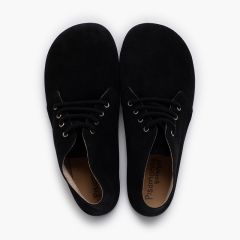 Botas barefoot camurça atacadores Preto