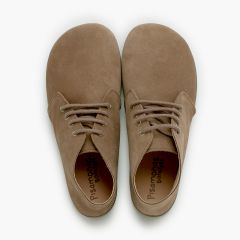 Botas barefoot camurça atacadores Taupe
