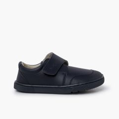 Sapatos Escolares Barefoot Biqueira Reforçada Azul Marinho