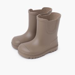 Galochas barefoot wide tipo Chelsea Taupe