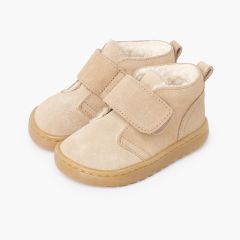 Botas Blanditos camurça forro felpudo Areia