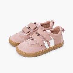 Sapatilhas Blanditos riscas laterais sola caramelo Rosa