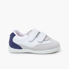 Sapatilhas Desporto Minimalistas Calcanhar Cores Azul Jeans