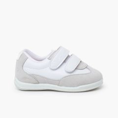 Sapatilhas Desporto Minimalistas Calcanhar Cores Branco