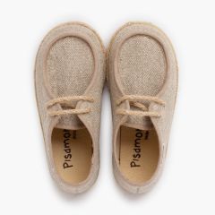 Sapatos vela wallaby menino juta Natural