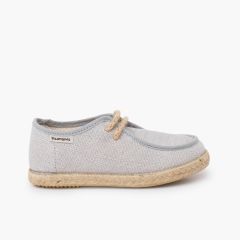 Sapatos vela wallaby menino juta Pérola