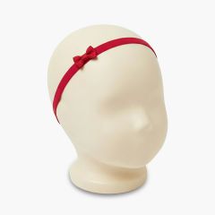 Diadema elástica bebé lazo pequeño Bordeaux