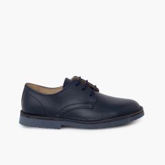 Sapatos blucher cerimónia pele menino Azul Marinho
