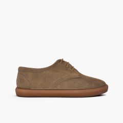 Blucher criança camurça colarinho atacadores Taupe