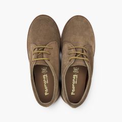 Blucher criança camurça colarinho atacadores Taupe