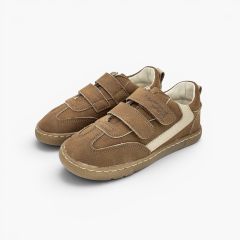 Sapatilhas barefoot efeito nobuck adorno lateral Carvalho