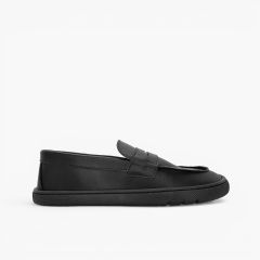 Mocassins escolares barefoot criança Preto