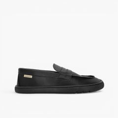 Mocassins escolares barefoot criança Preto