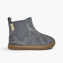 Botas barefoot efeito desgastado crianças Cinzento