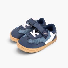Sapatilhas Blanditos sola plana cores combinadas Azul Marinho