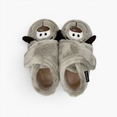 Pantufas bota cachorro crianças Taupe