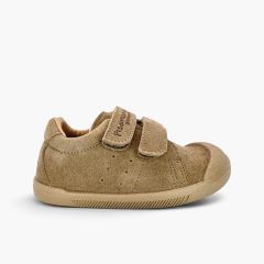 Sapatilhas maleáveis barefoot tipo camurça Taupe