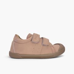 Sapatilhas maleáveis barefoot efeito nobuck Rosa