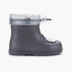 Botins galocha barefoot ajustáveis animais Antracite