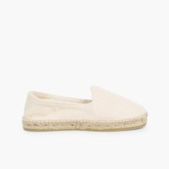 Alpargatas de Espiga Tamanhos Grandes 34-45 Cru