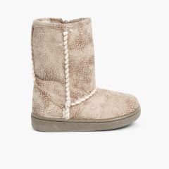 Botas Menina tipo Australianas Areia