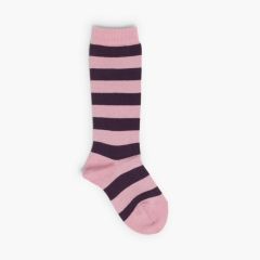 Meias Altas Cóndor às Riscas Roxo