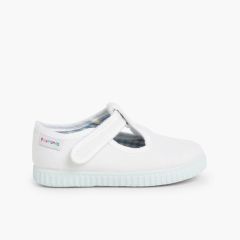 Sapato Pepito com tiras aderentes   sola ténis Branco