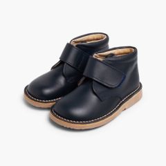 Botas Safari Pele com tiras aderentes   Azul Marinho