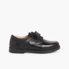 Sapatos Colegiais Menino tiras aderentes   Preto